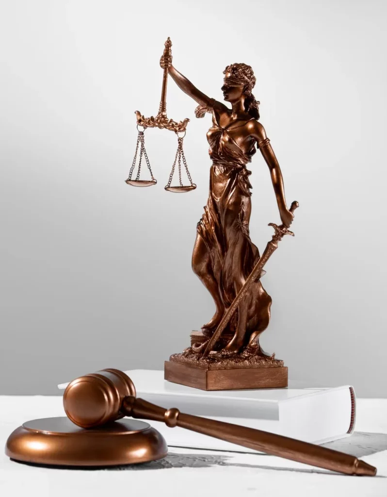 still life with the scales of justice